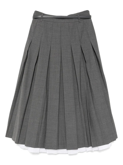Layered Pleated Skirt
