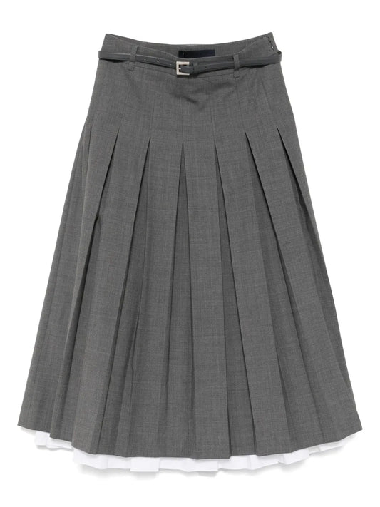 Layered Pleated Skirt