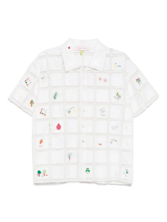 Crochet-Grid Shirt