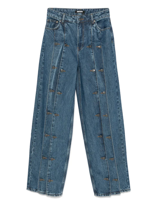 Decorative-Button Jeans