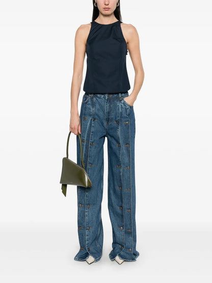 Decorative-Button Jeans