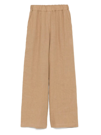 Linen Wide-Leg Trousers