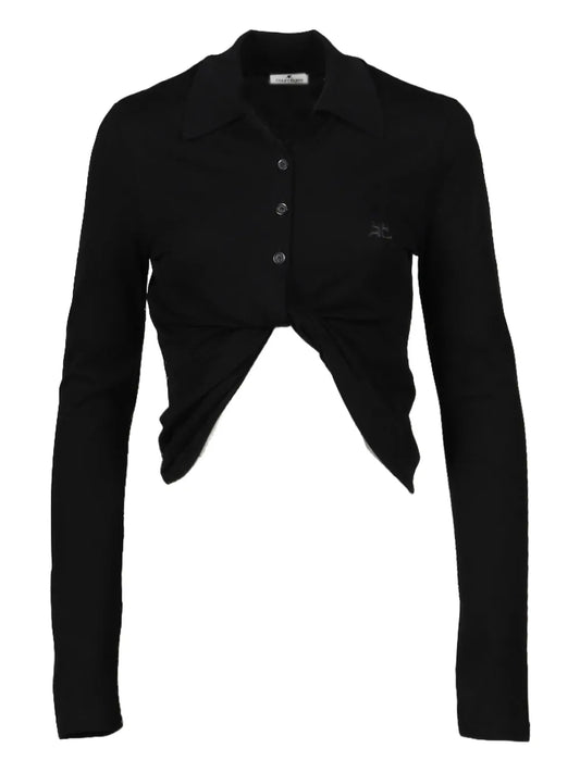 Knotted-Front Shirt