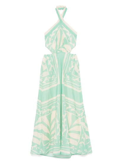 Abstract-Print Maxi Dress