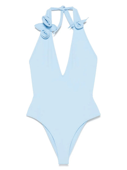 Floral-Appliqué Swimsuit