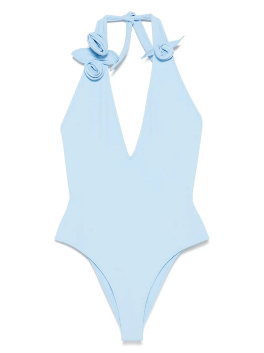 Floral-Appliqué Swimsuit