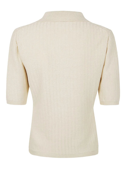 Ribbed Short-Sleeve Cardigan