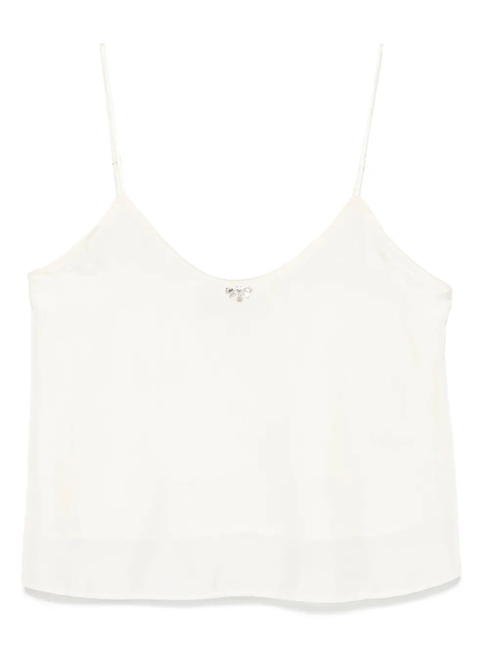 Crystal-Embellished Silk Top