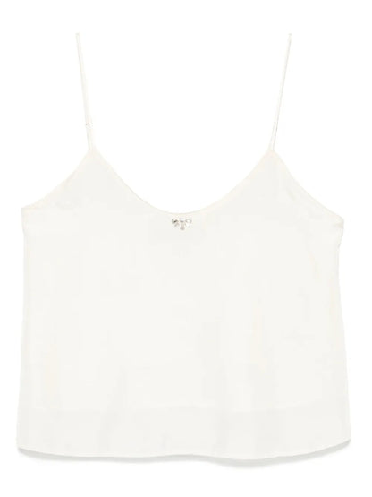 Crystal-Embellished Silk Top