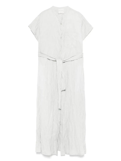 Crinkle-Finish Midi Dress