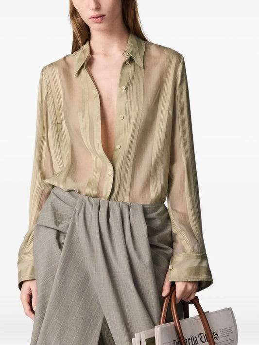 Sheer Striped Shirt
