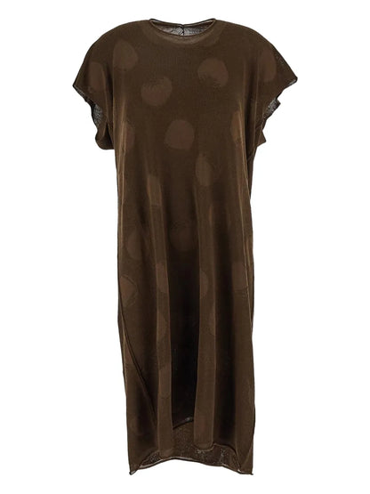 Dot-Print Midi Dress
