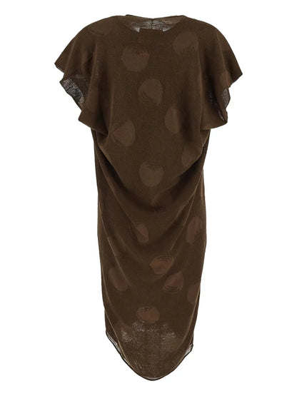 Dot-Print Midi Dress