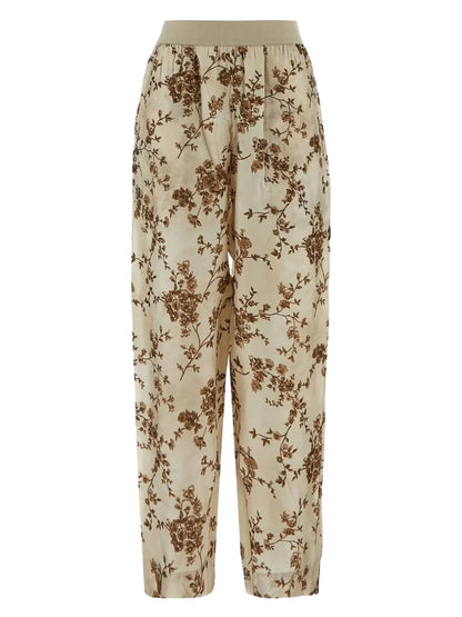 Floral-Print Trousers