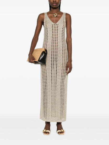 Open-Knit Maxi Dress