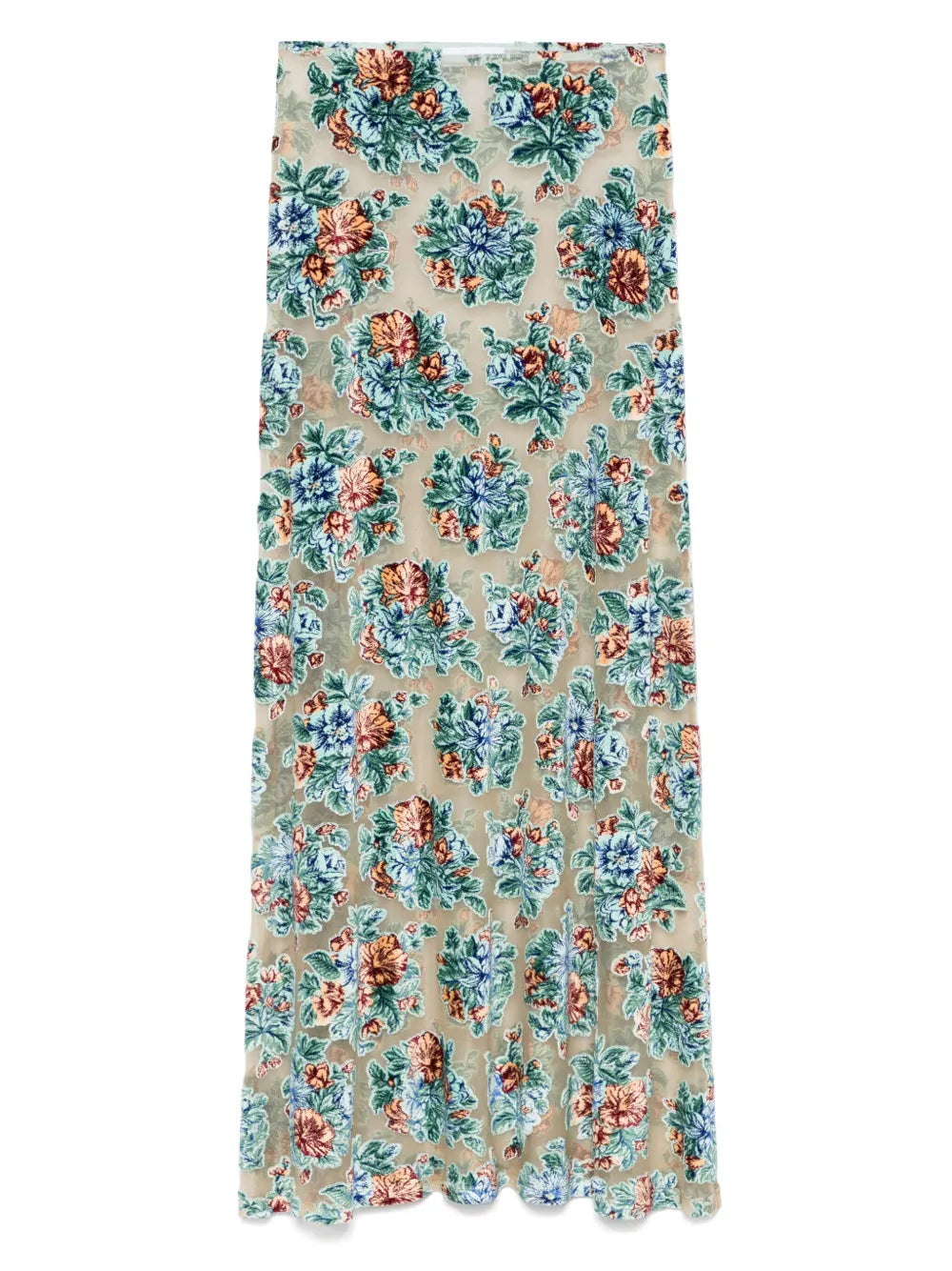 Grunge Flower Maxi Skirt