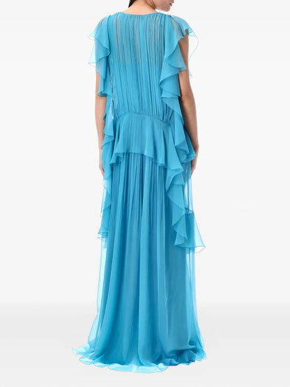 Ruffle-Detail Maxi Dress