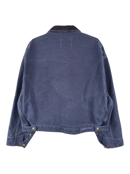 Washed-Denim Bomber Jacket