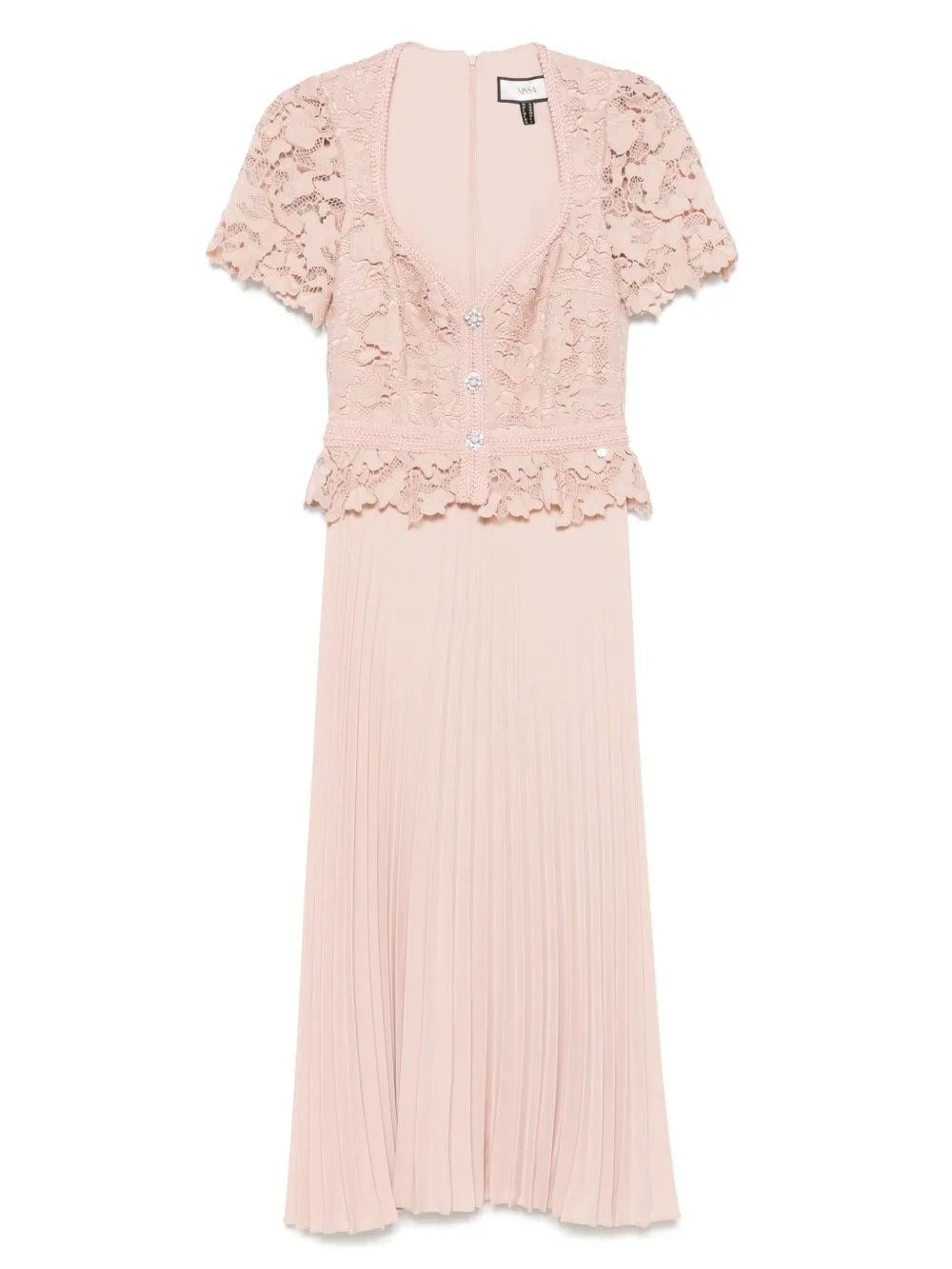 Lace-Panels Maxi Dress