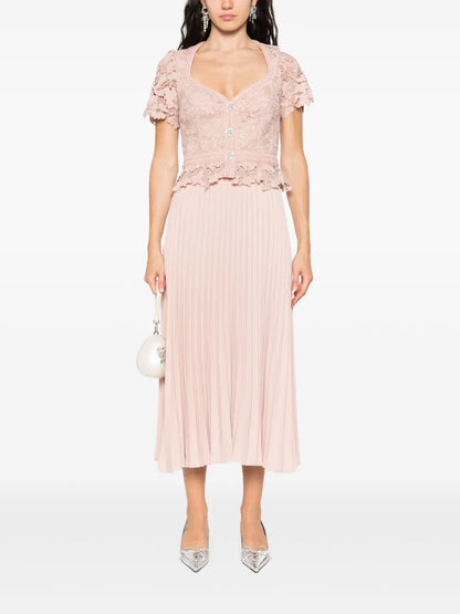 Lace-Panels Maxi Dress