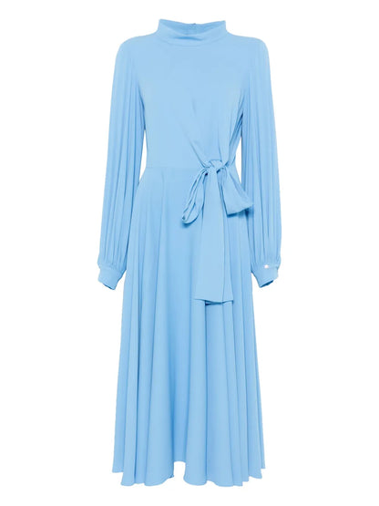 High-Neck Midi Dress