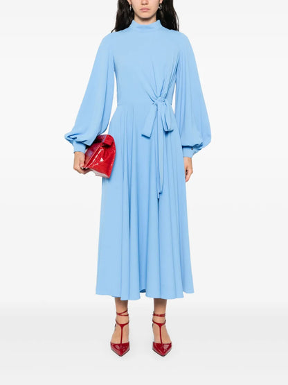 High-Neck Midi Dress