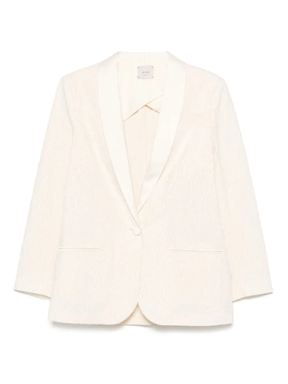Patterned-Jacquard Blazer
