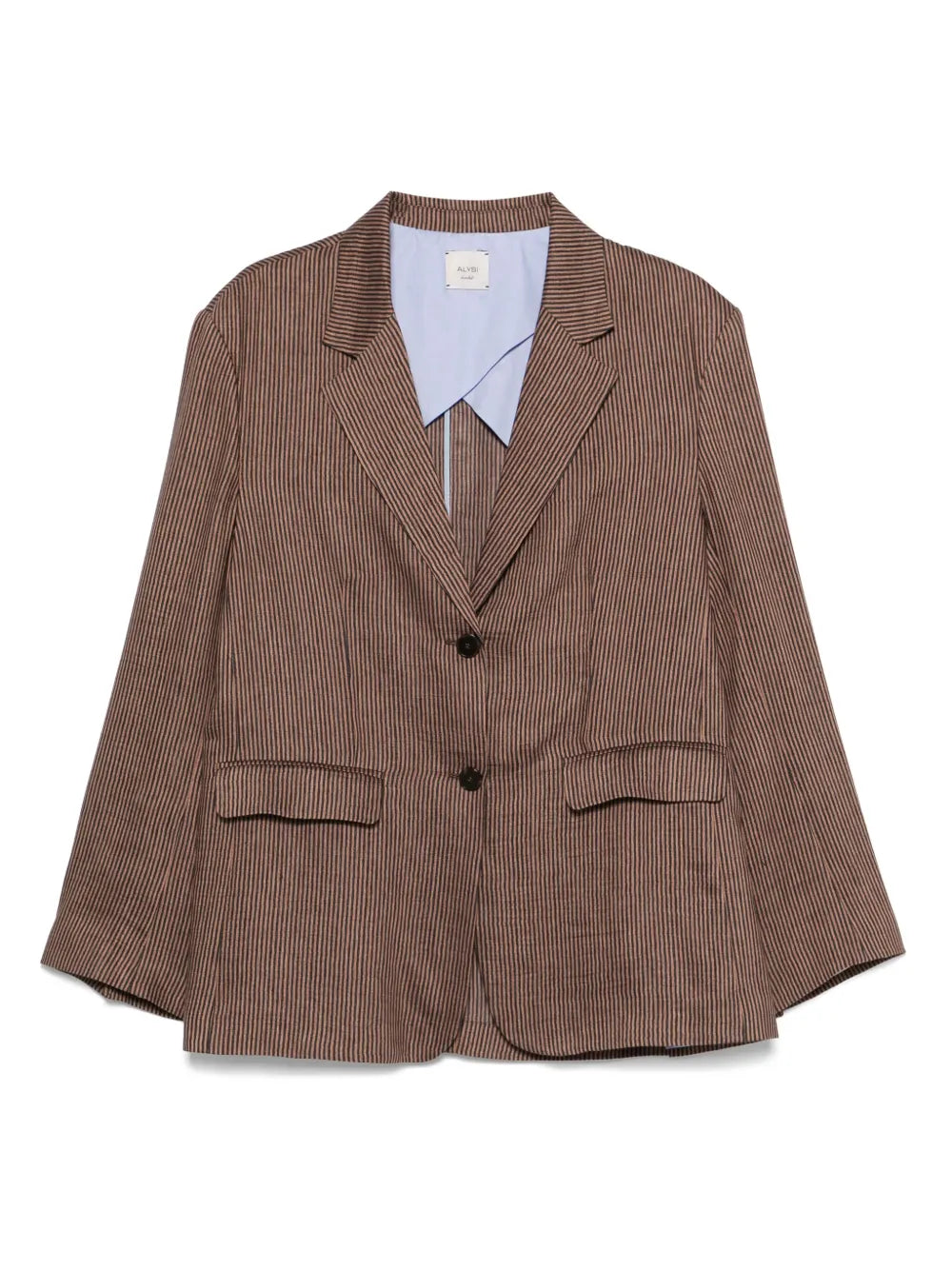 Striped Single-Breasted Blazer