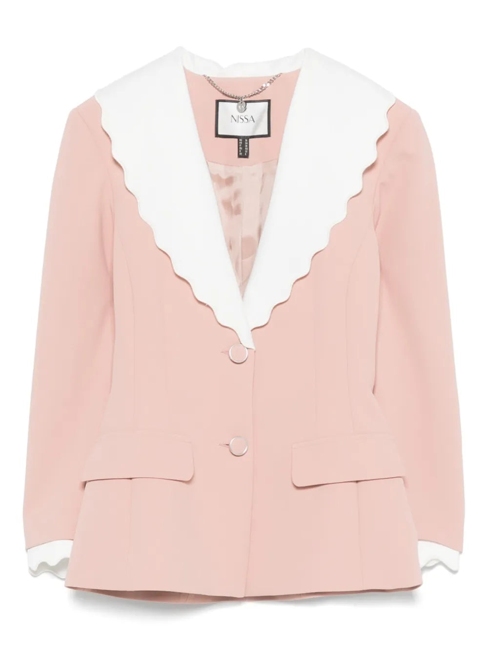 Scalloped-Lapels Blazer