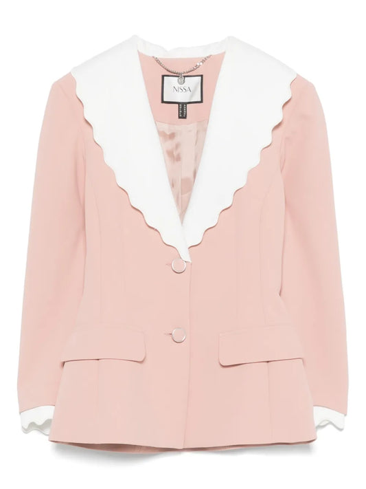 Scalloped-Lapels Blazer