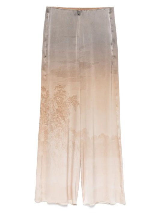 Illustration-Print Trousers