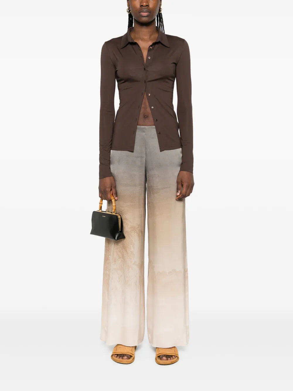 Illustration-Print Trousers