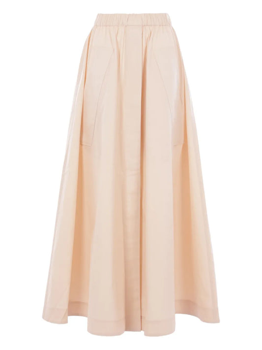 Pleated Maxi Skirt