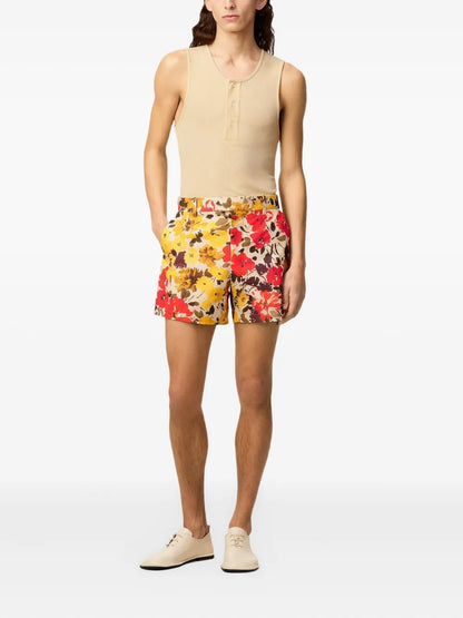 Floral-Print Cotton Shorts
