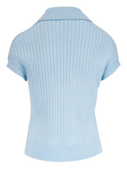 Ribbed Polo Top