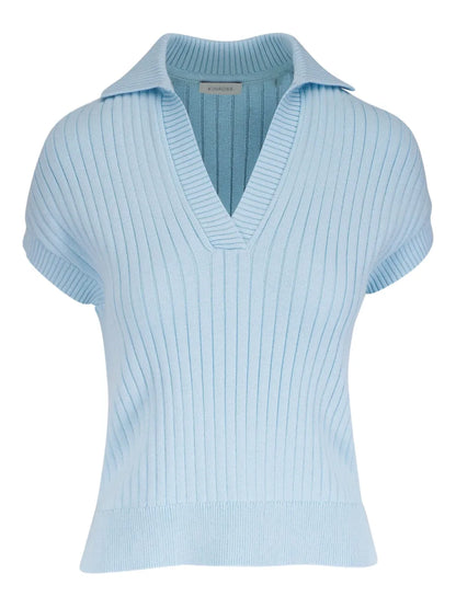 Ribbed Polo Top