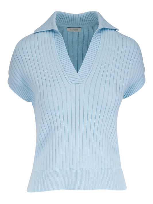 Ribbed Polo Top