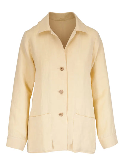 Button-Up Long-Sleeve Jacket