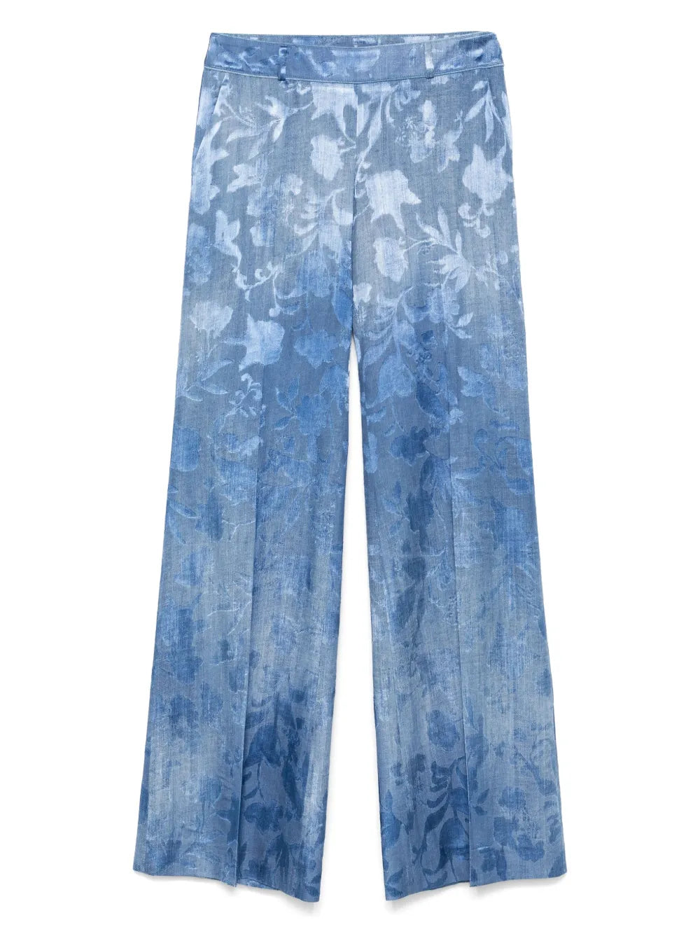 Floral-Jacquard Trousers
