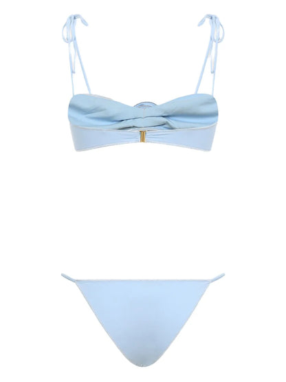 Floral-Appliqué Bikini