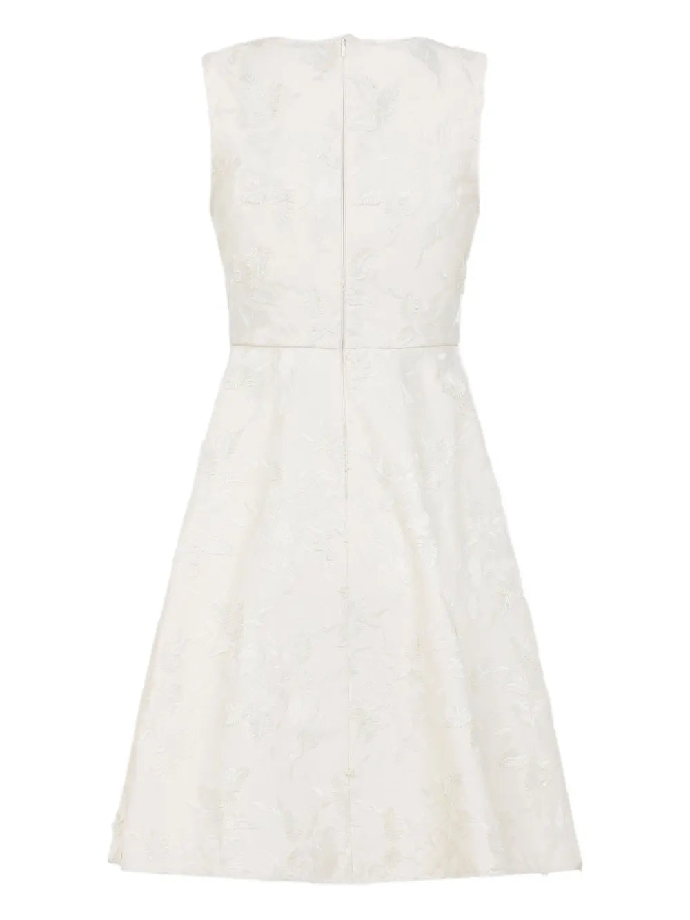 Floral-Embroidered Midi Dress