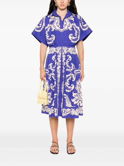 Printed Midi Dress