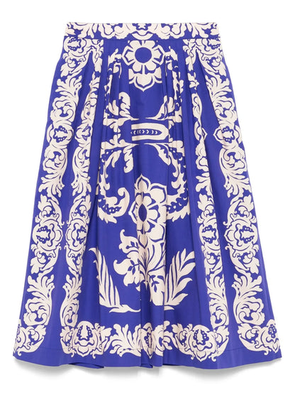 Printed Midi Skirt