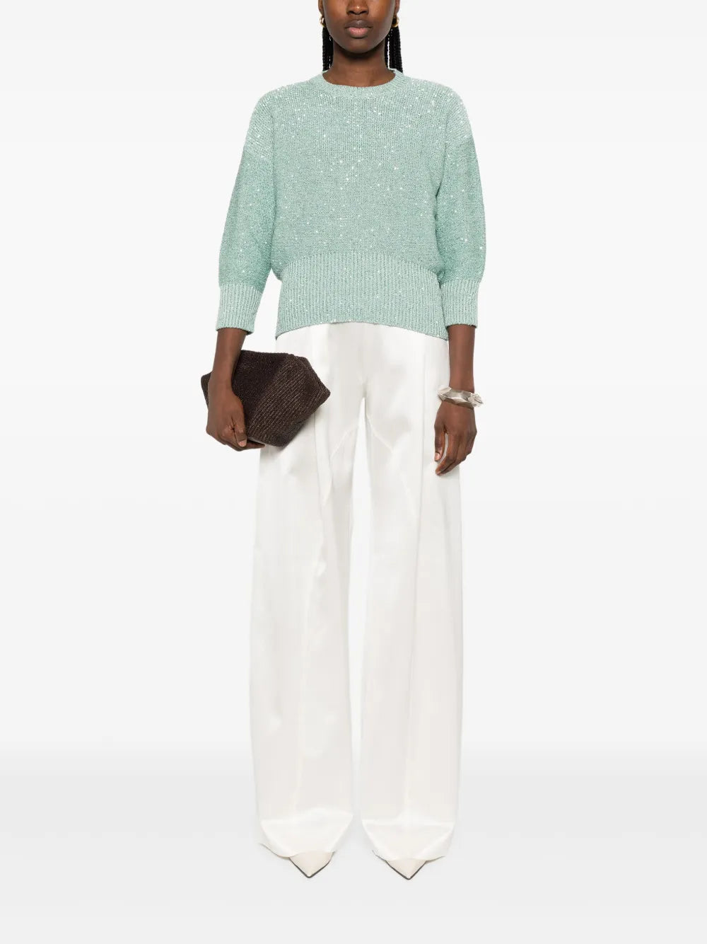 Sequin-Embellished Sweater