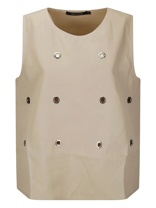 Eyelet-Detailing Top