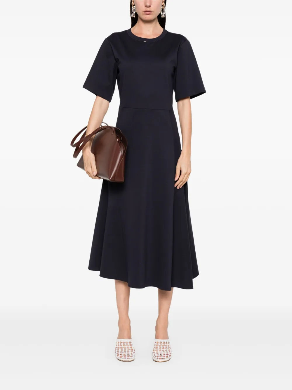 Bead-Detail Midi Dress