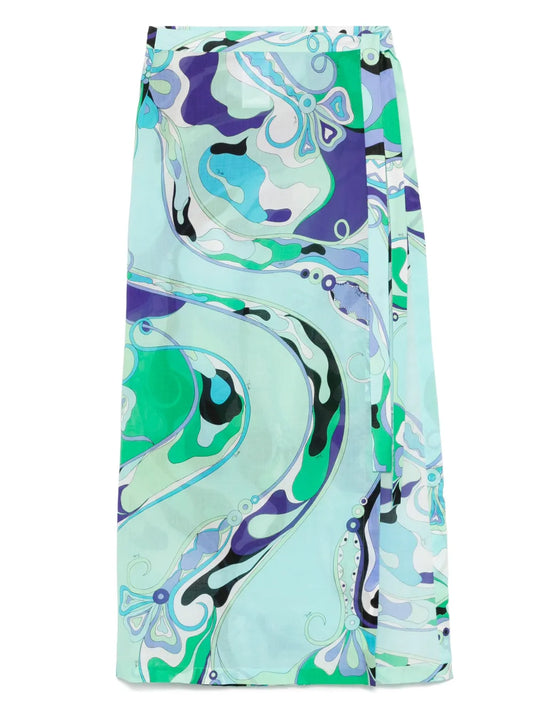 Printed Midi Skirt