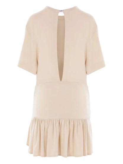 Tie-Detail Ruffle Dress