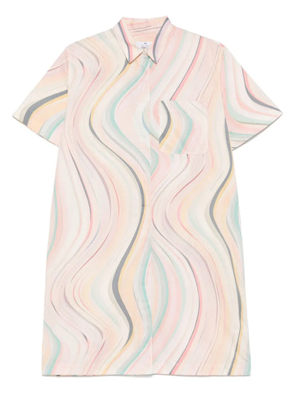 Swirl-Patterned Mini Dress
