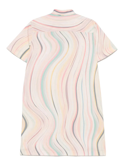 Swirl-Patterned Mini Dress